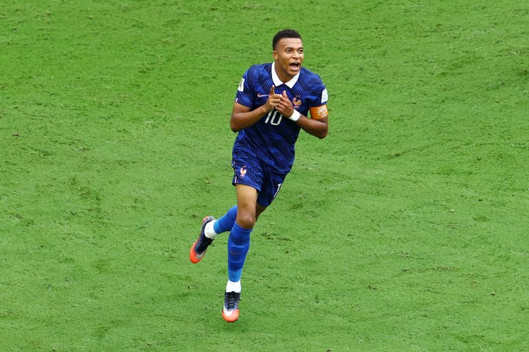 Kylian Mbappé celebra su gol número 22 en Mundiales, el récord histórico de todos los tiempos
