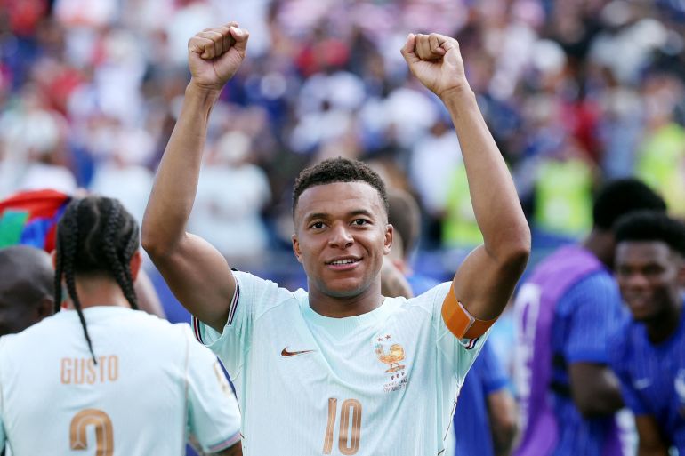 Kylian Mbappé celebra su gol ante Marruecos en los cuartos de final del Mundial 2026